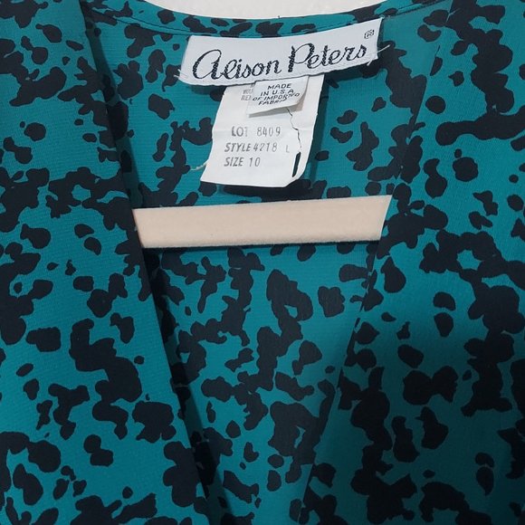 Vintage 80s Alison Peters Peplum Shear Size 10 - Picture 10 of 11